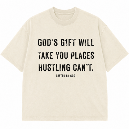 Cream Hustling Can't Drop Shoulder Tee